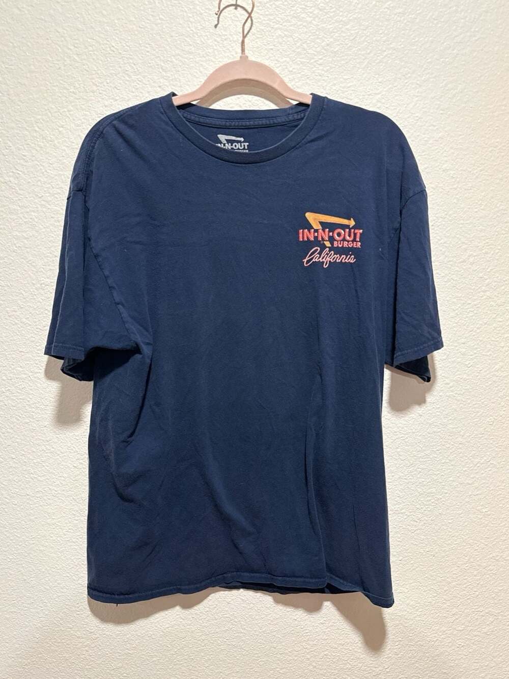 In-N-Out Burger California Graphic T-Shirt Navy Blue Classic Muscle Cars